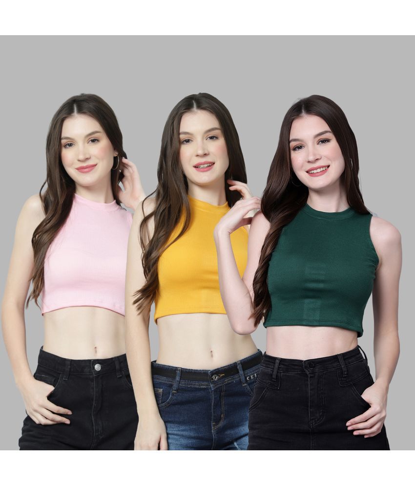     			Diaz - Multicolor Cotton Regular Fit Women's T-Shirt ( Pack of 3 )