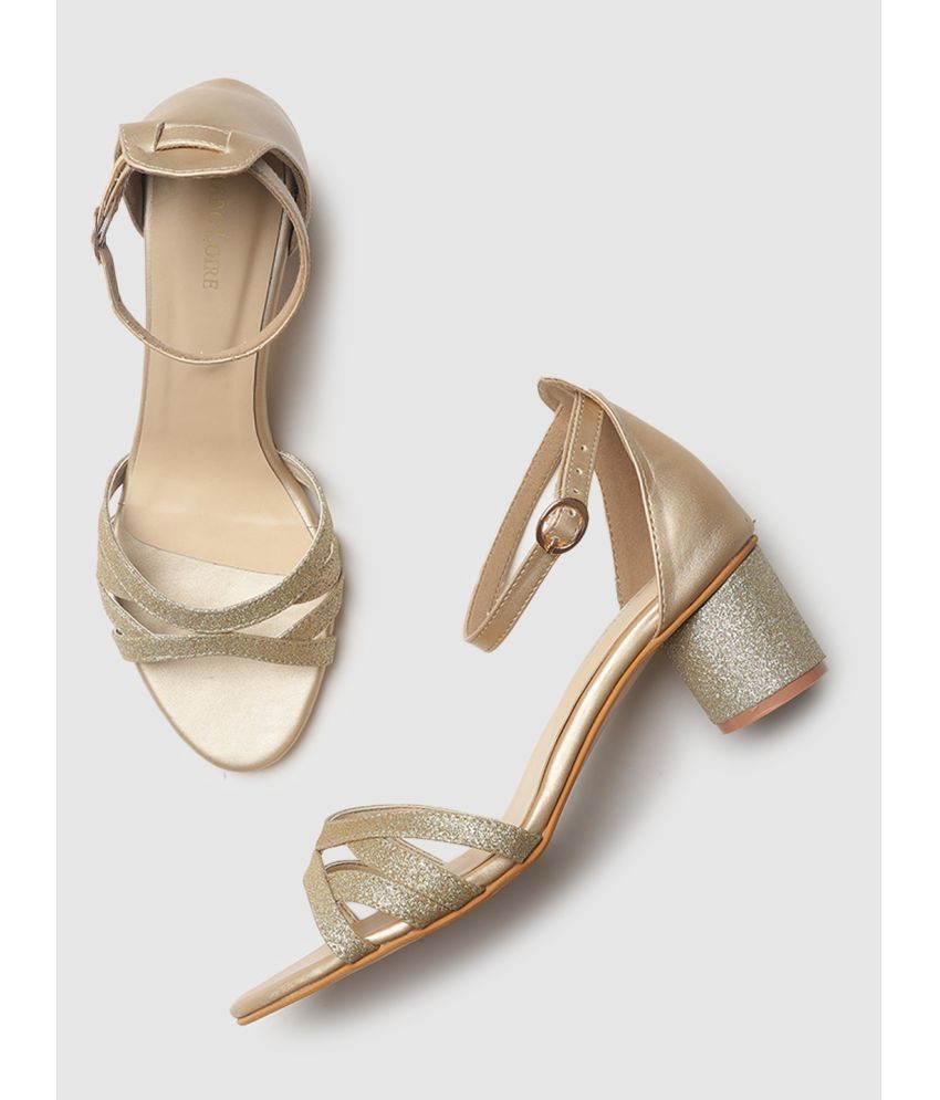     			MARC LOIRE - Gold Women's Sandal Heels