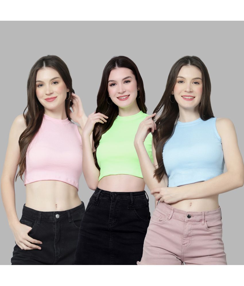     			Diaz - Multicolor Cotton Regular Fit Women's T-Shirt ( Pack of 3 )