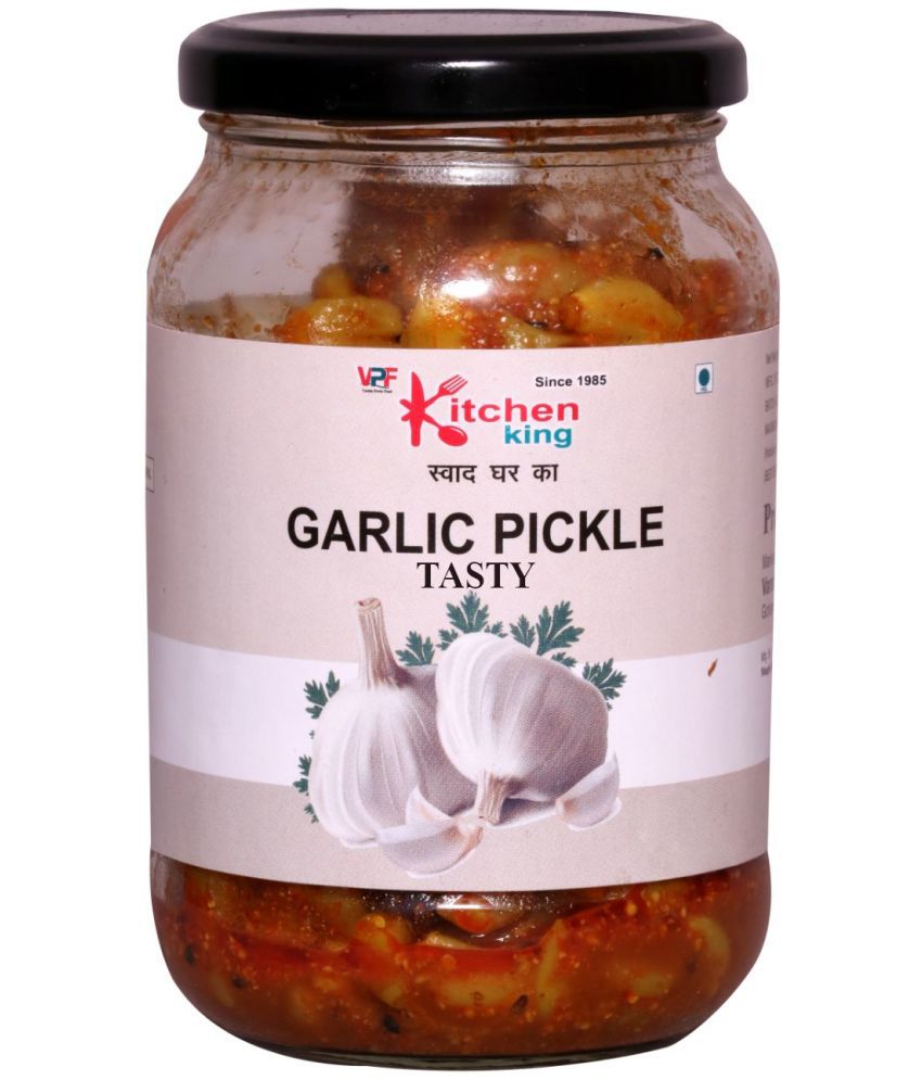     			Kitchen King Homemade Punjabi Garlic Pickle ||Traditional Punjabi Flavor & Spicy || Punjabi Garlic Pickle Pickle 500 g
