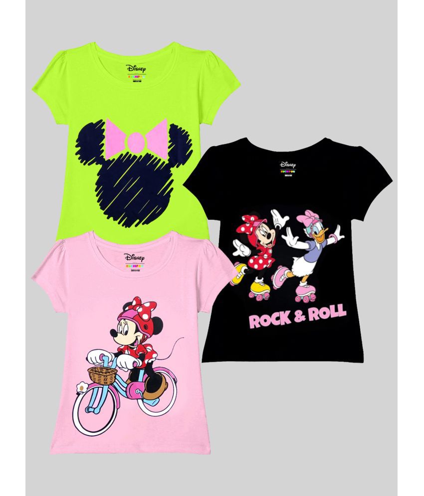     			Kuchipoo - Multicolor Cotton Blend Girls T-Shirt ( Pack of 3 )