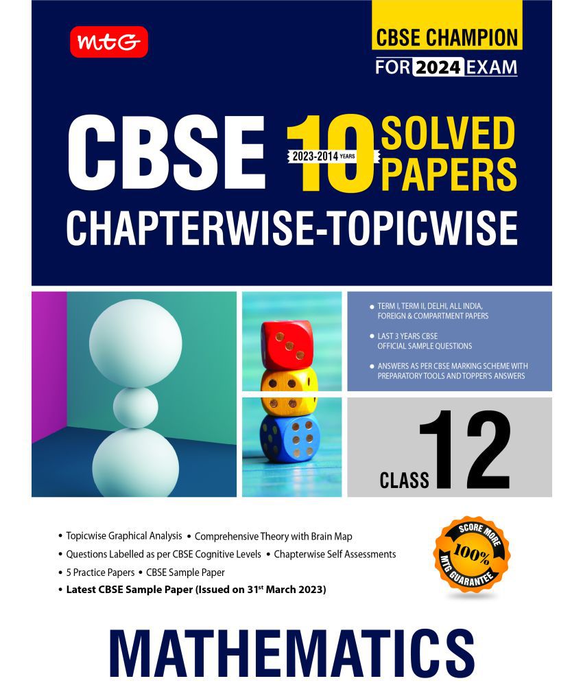     			10 Years CBSE Champion Chapterwise-Topicwise Mathematics-Class- 12
