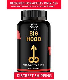 Intimify Big Hood Capsules for Increase Size and Thickness, ayurvedic sexual stamina supplements,sexual wellness men, ling mota capsule, sex stamina, Sex Power, penis capsule, sex capsule, ling mota lamba capsule, shilajit capsule, shilajeet, musli