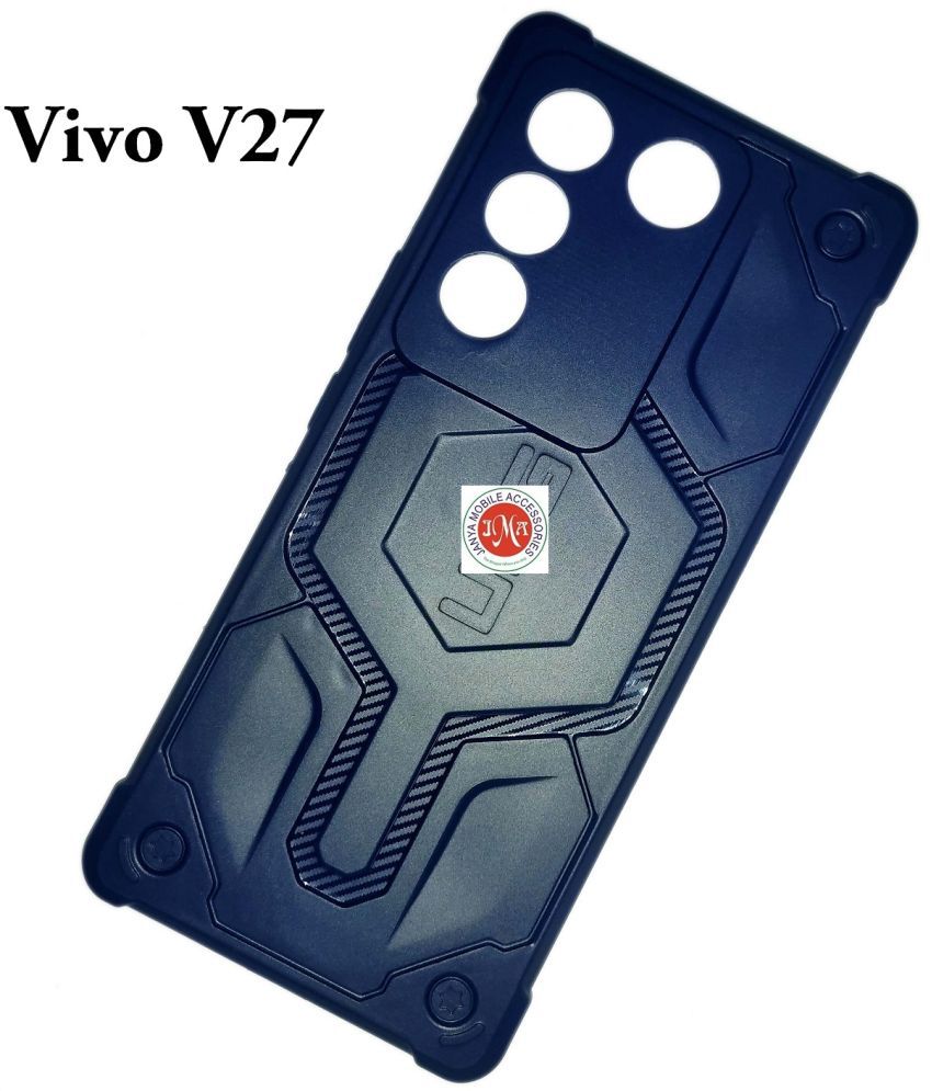     			JMA - Blue Rubber Shock Proof Case Compatible For Vivo V27 ( Pack of 1 )