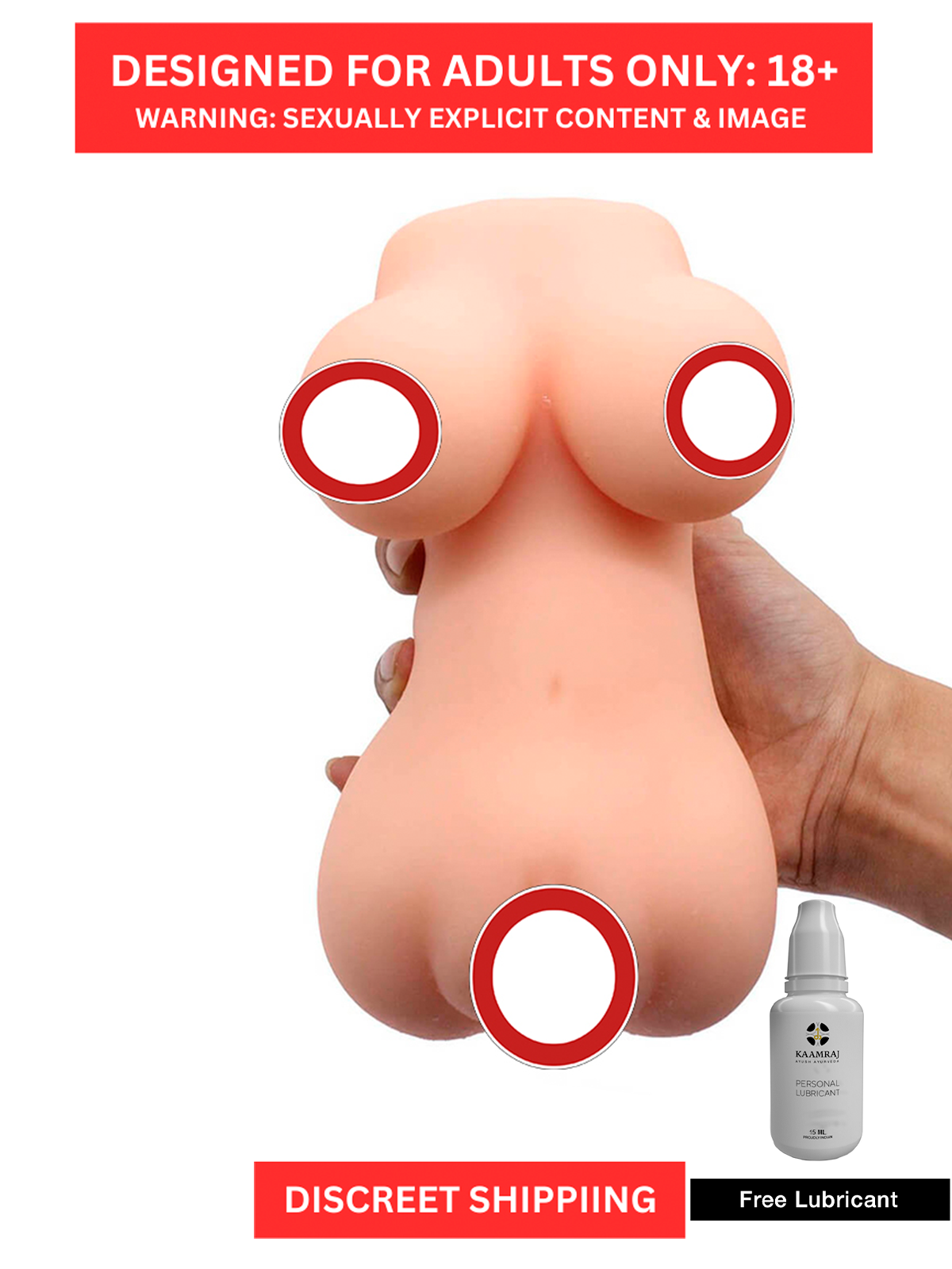     			On-the-go Orgasm - Compact and convenient masturbator for pleasure on the move By Naughty + Free Kaamraj Lube