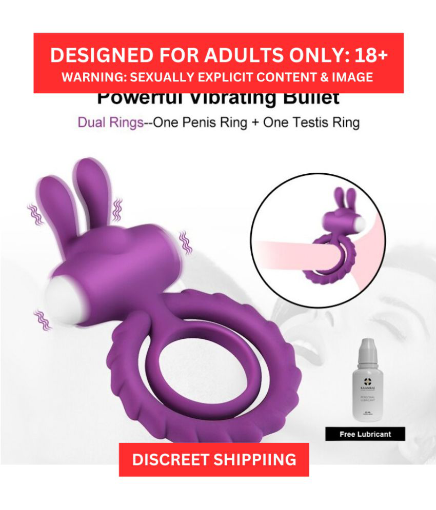Silicone Made Double Hold Cock Ring For Strong Erection And Extra Sex Time | Sex Toys For Men | Sex Toys For Couples By Naughty Nights + Free Kaamraj Lubricant