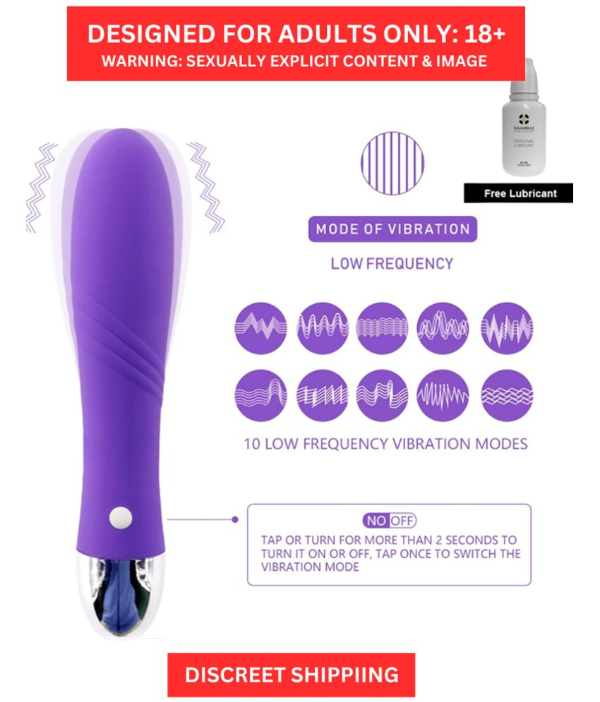     			USB Rechargeable Waterproof Purple Vibrant Vixen Vibrator By Naughty Nights + Free Kaamraj Lube