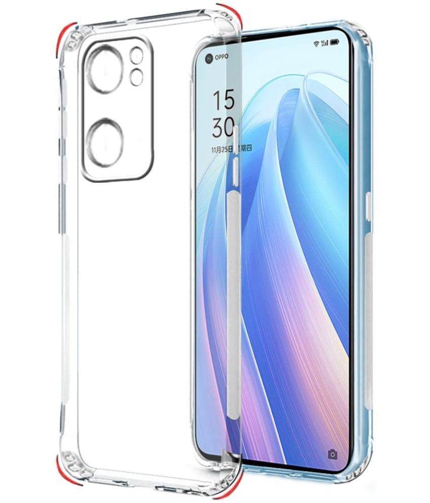     			Case Vault Covers - Transparent Silicon Silicon Soft cases Compatible For Oppo Reno 7 5G ( Pack of 1 )