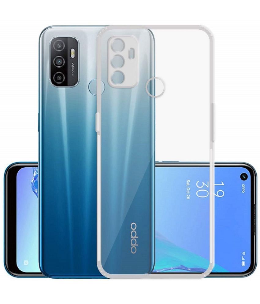     			Case Vault Covers - Transparent Silicon Silicon Soft cases Compatible For Oppo A53s ( Pack of 1 )