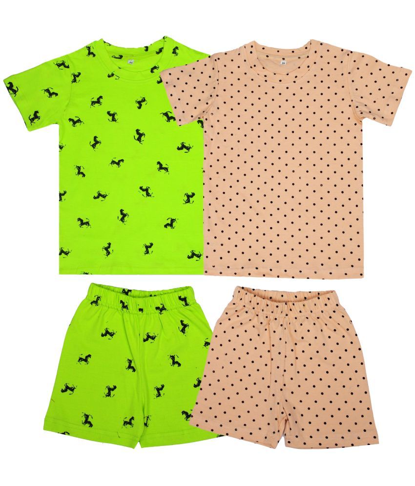     			Diaz - Multicolor Cotton Boys T-Shirt & Shorts ( Pack of 2 )