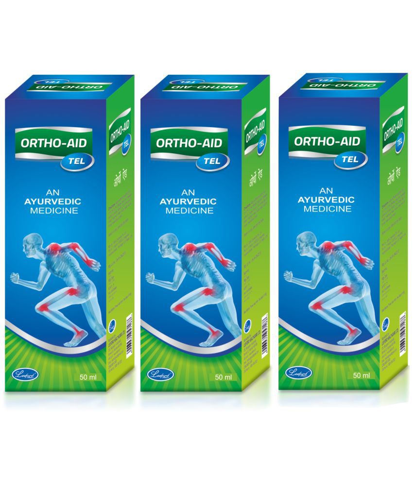     			ORTHO AID Ayurvedic Oil for Joints & Muscle Pain Relief 50ml Pack of 3