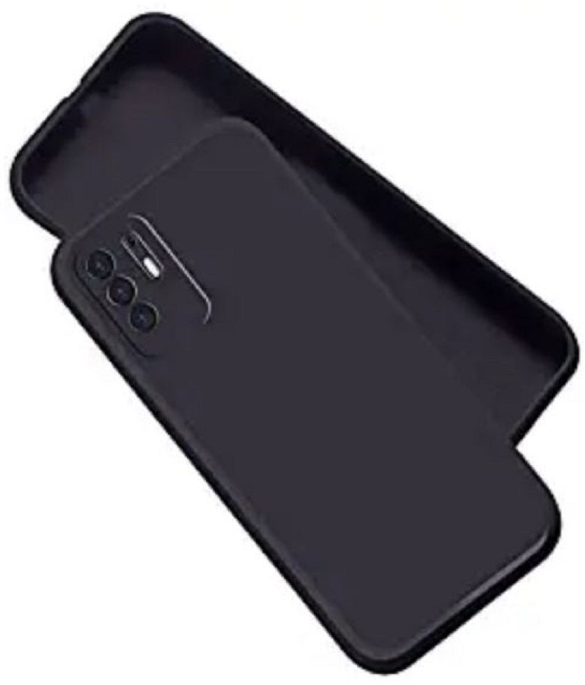     			ZAMN - Black Silicon Plain Cases Compatible For Oppo F19 Pro Plus 5G ( Pack of 1 )