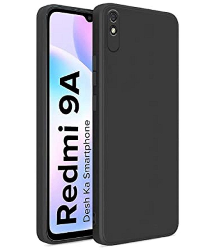     			ZAMN - Black Silicon Plain Cases Compatible For Redmi 9A sport ( Pack of 1 )