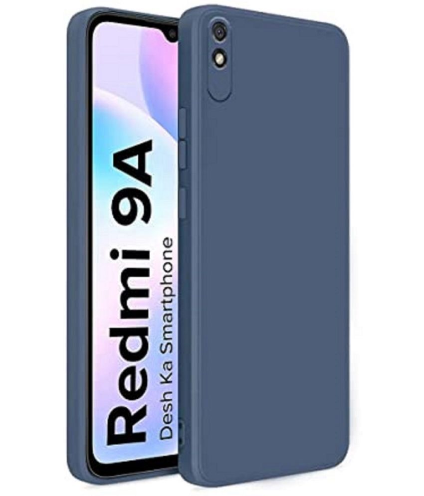     			ZAMN - Blue Silicon Plain Cases Compatible For Redmi 9i sport ( Pack of 1 )