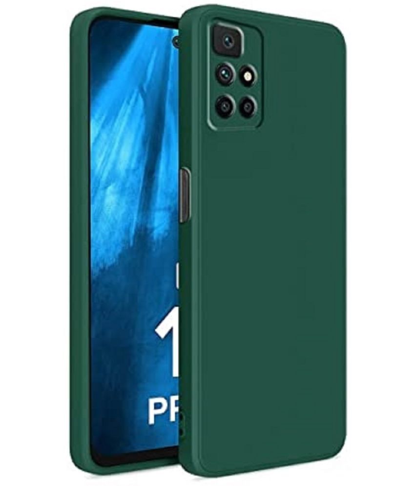     			ZAMN - Green Silicon Plain Cases Compatible For redmi 10 prime ( Pack of 1 )