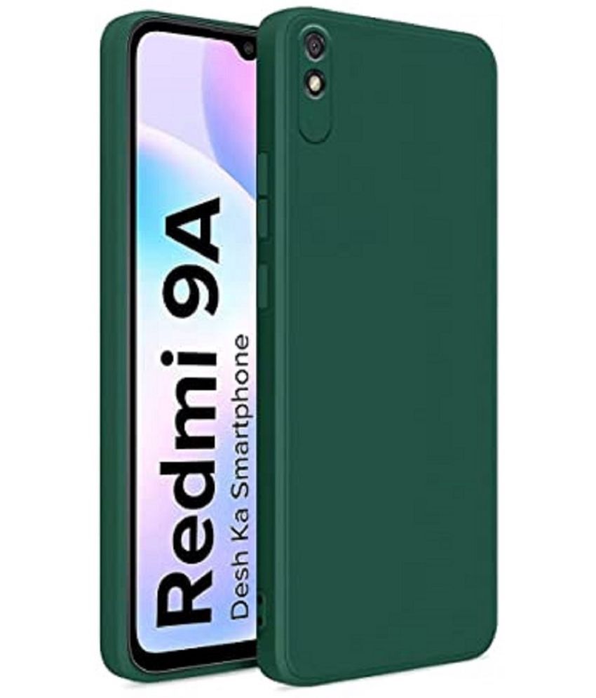     			ZAMN - Green Silicon Plain Cases Compatible For Redmi 9A sport ( Pack of 1 )