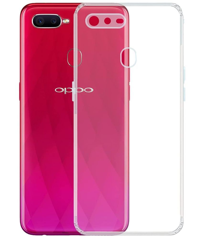     			ZAMN - Transparent Silicon Plain Cases Compatible For Oppo F9 ( Pack of 1 )