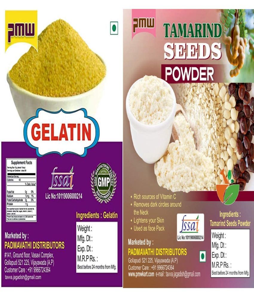     			Combo Offer (100 G + 100 G) - Tamarind Seed Powder & Gelatin Powder 100% Pure Edible - For Knee Pains