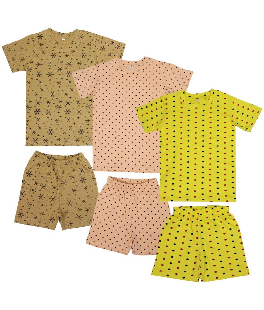     			Diaz - Multicolor Cotton Boys T-Shirt & Shorts ( Pack of 3 )