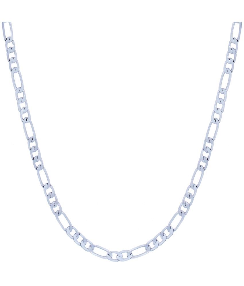     			FASHION FRILL - Silver Plated Stainless Steel Chain ( Pack of 1 )