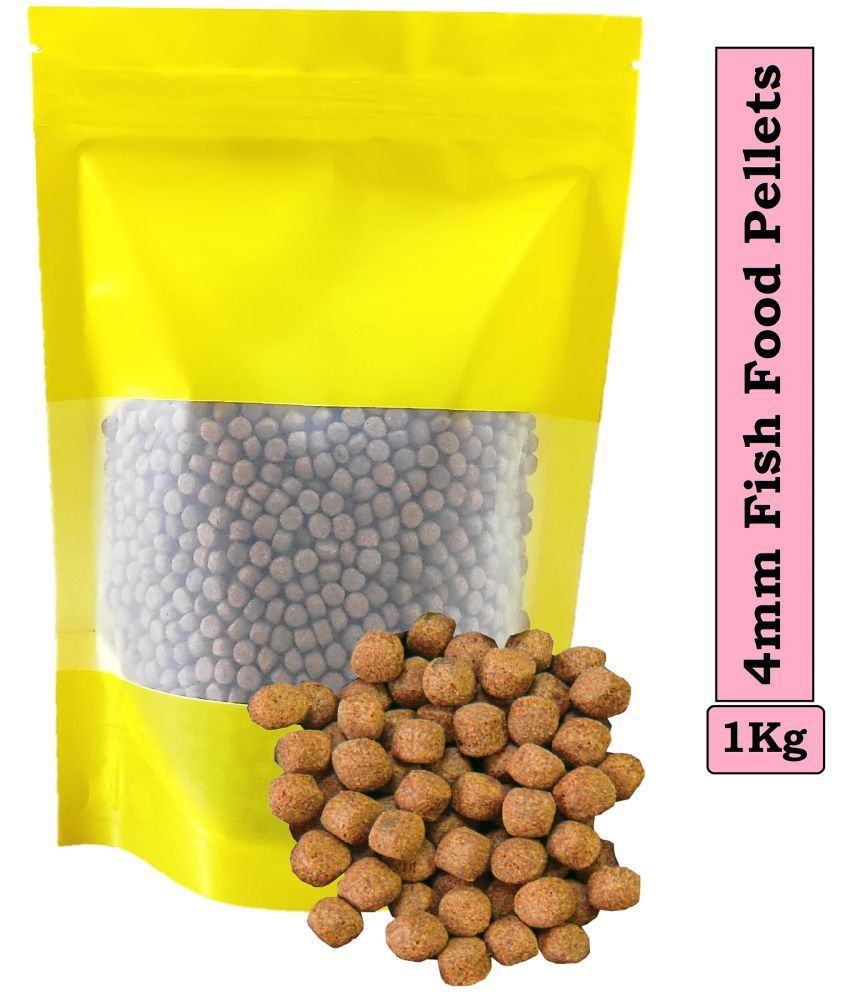     			Fish Food for Aquarium with Protein | Aquarium Fish Food for All Small and Medium Tropical Fishes| Daily Nutrition Pellet Fish Feed for Health & Growth |  4mm 1Kg fish food