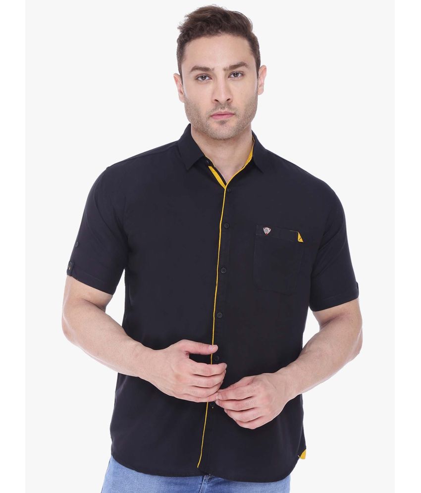     			Kuons Avenue - Black Linen Regular Fit Men's Casual Shirt ( Pack of 1 )