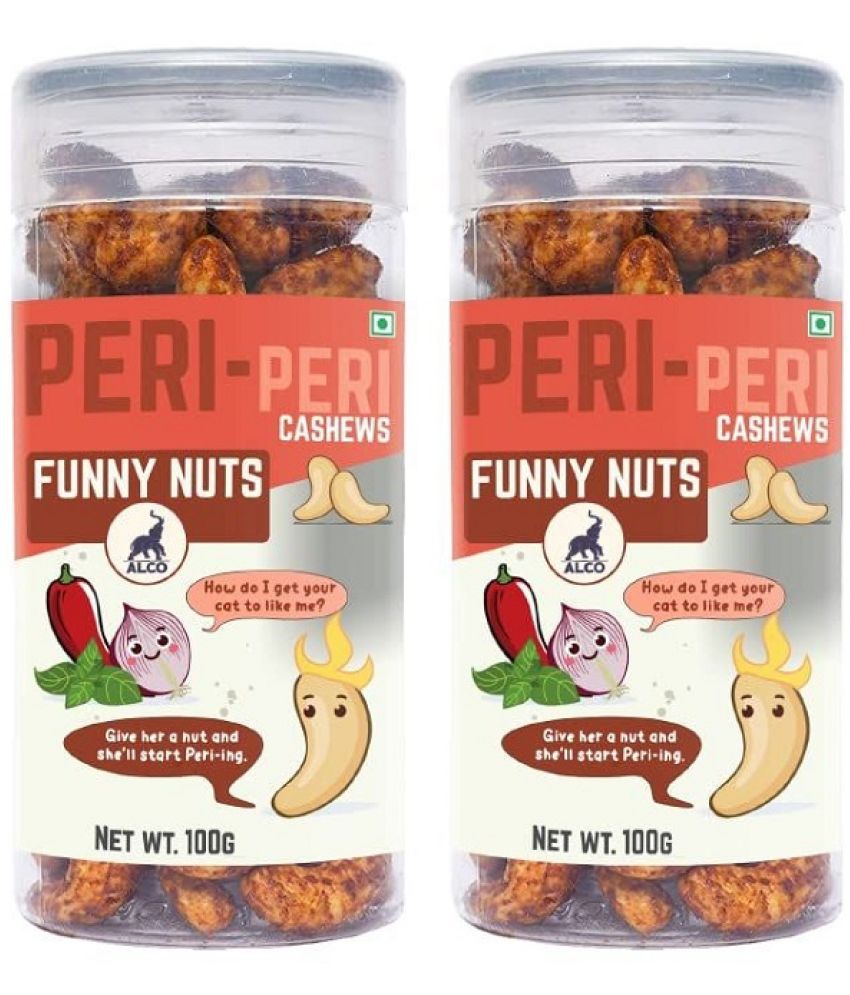     			Peri Peri Cashews - Alco Foods Flavored Cashews - 100% Vegetarian - Delicious and Healthy Snacks for your family - Premium Quality Flavored Kaju - (2 x 100g)