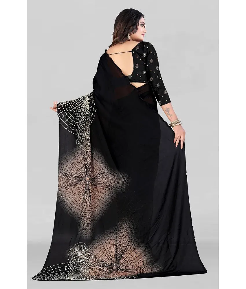 Sarees | Party Wear Black Saree | Freeup