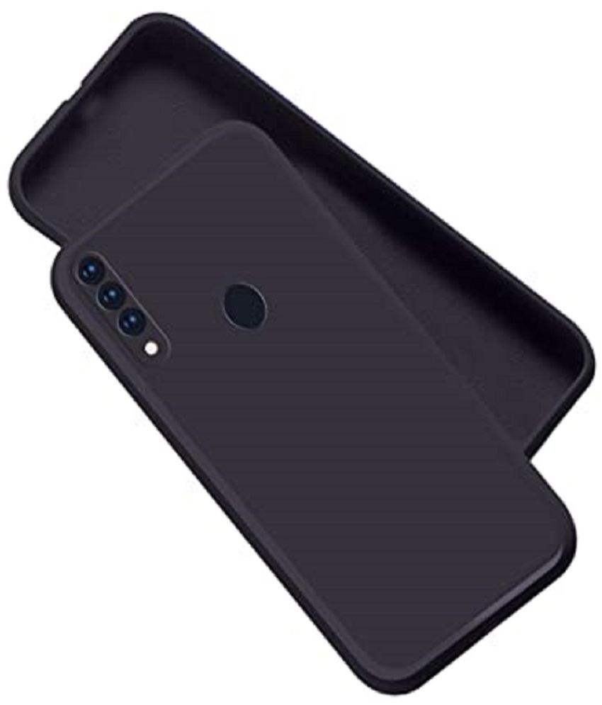     			Case Vault Covers - Black Silicon Plain Cases Compatible For Oppo A31 ( Pack of 1 )