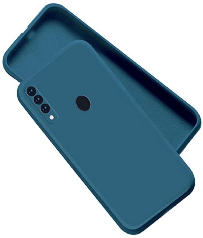     			Case Vault Covers - Blue Silicon Plain Cases Compatible For Oppo A31 ( Pack of 1 )