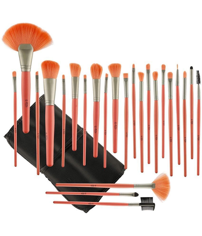     			Foolzy Professional Makeup Brush Orange (24 Pcs Wood) Synthetic Eye Shadow Brush 249 g