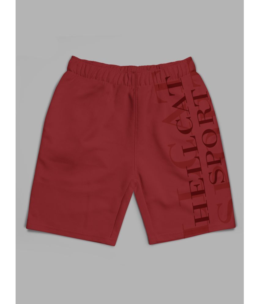     			HELLCAT Pack of 1 Girls Cotton Blend Hot Pants ( Maroon )