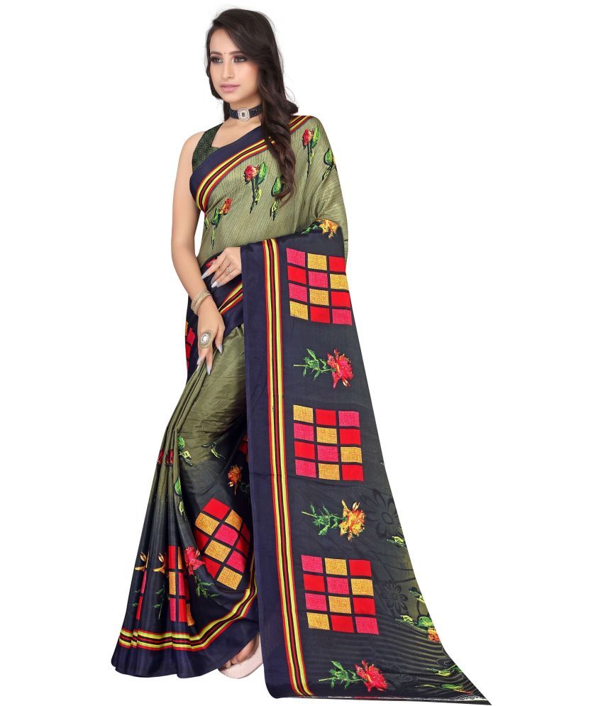     			LEELAVATI - Green Crepe Saree With Blouse Piece ( Pack of 1 )