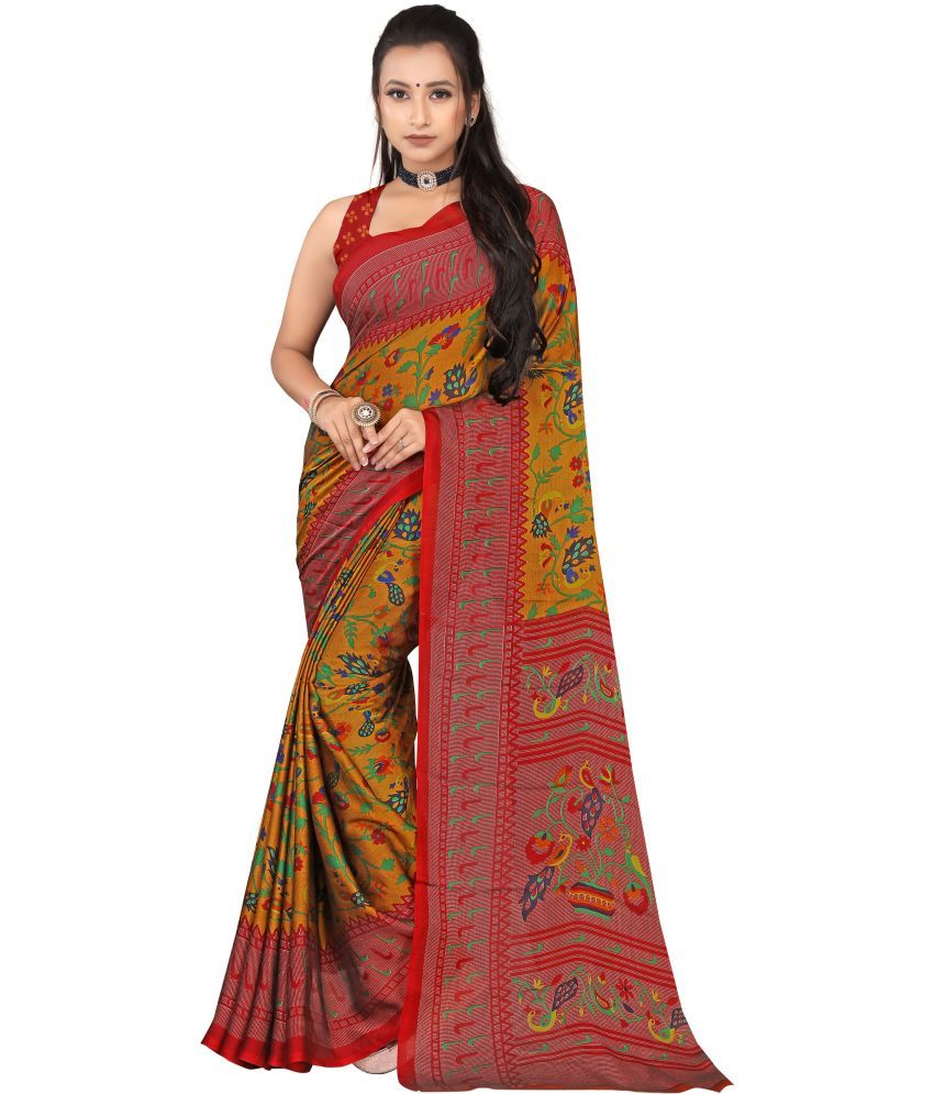     			LEELAVATI - Multicolor Chiffon Saree With Blouse Piece ( Pack of 1 )