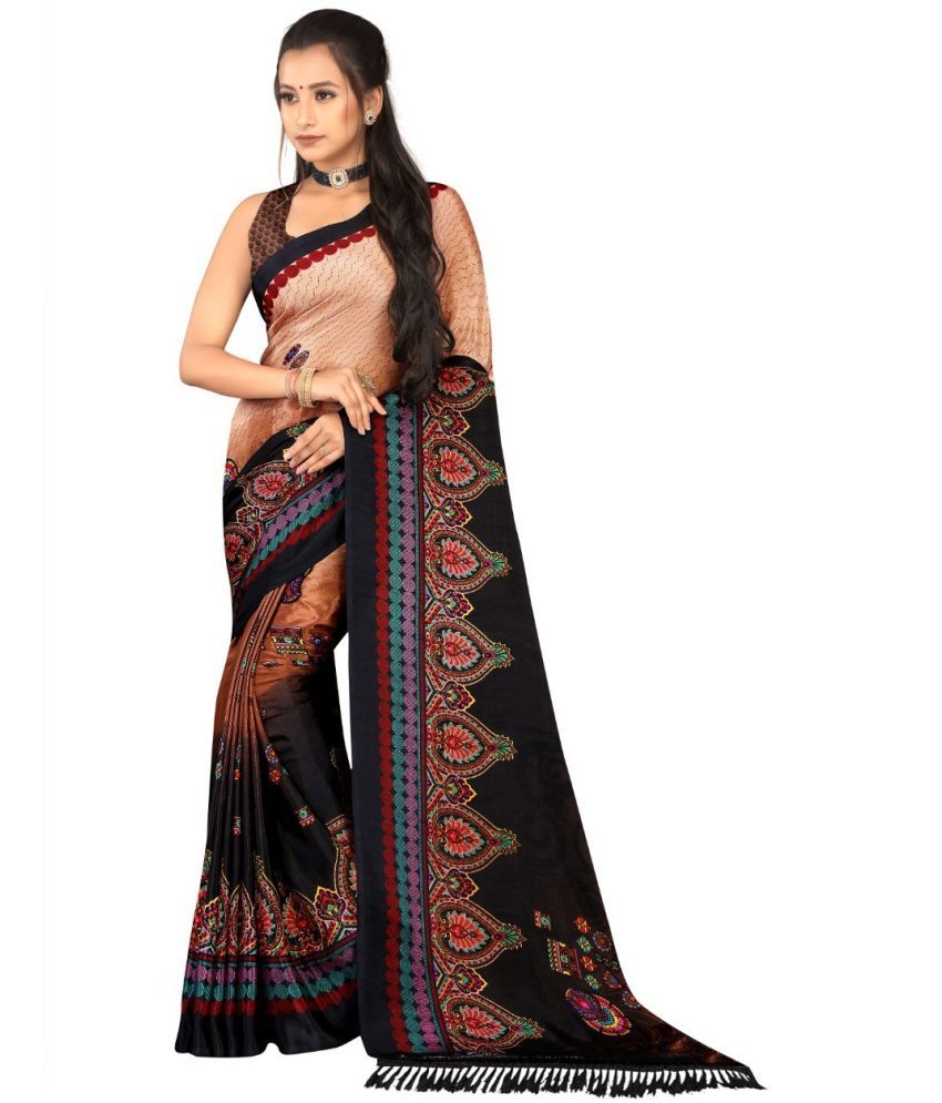     			LEELAVATI - Multicolor Crepe Saree With Blouse Piece ( Pack of 1 )