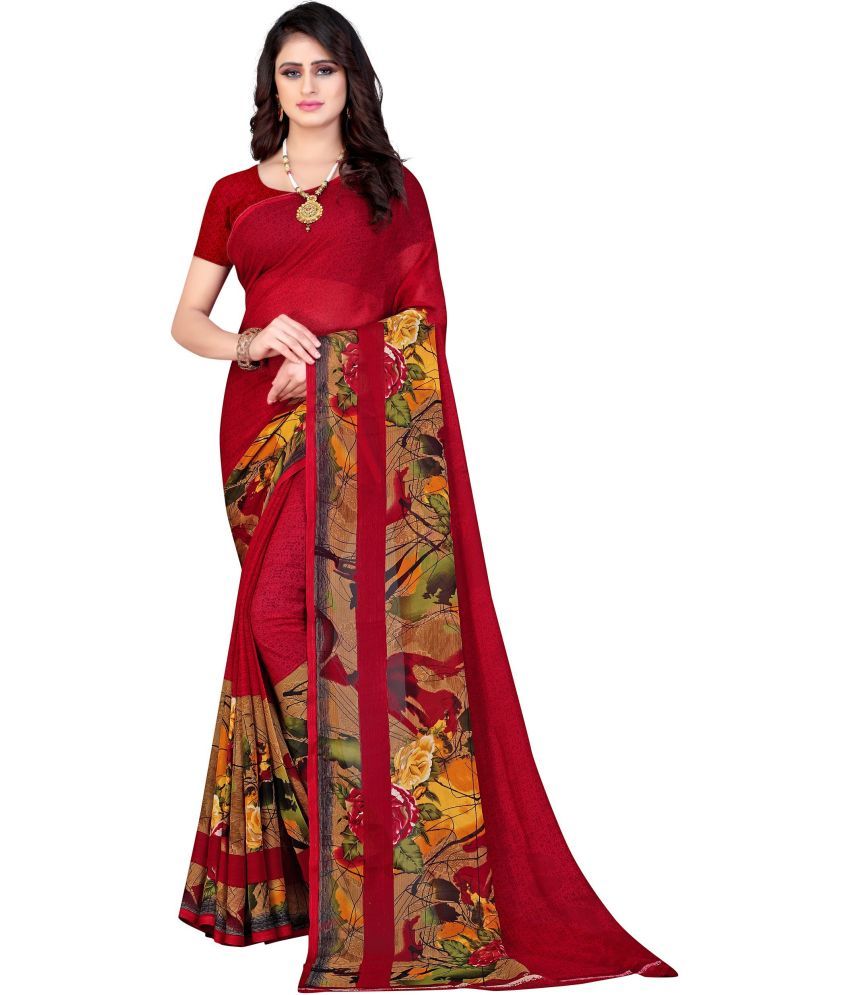     			LEELAVATI - Multicolor Georgette Saree With Blouse Piece ( Pack of 1 )