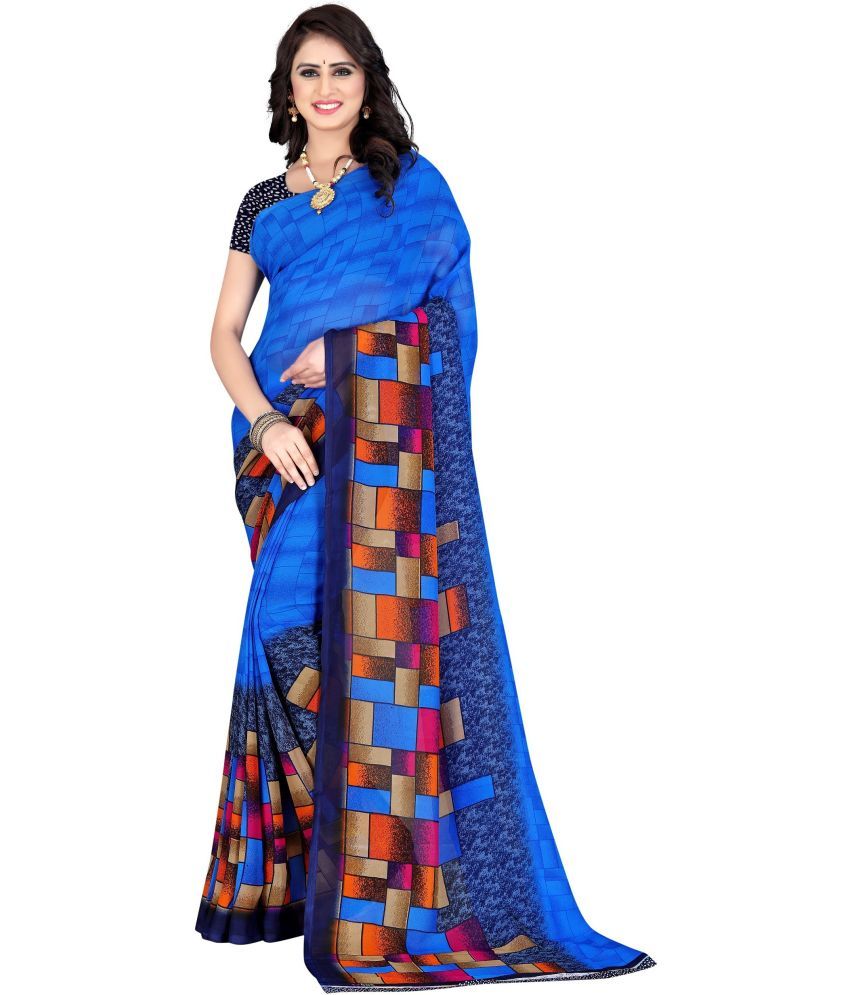     			LEELAVATI - Multicolor Georgette Saree With Blouse Piece ( Pack of 1 )