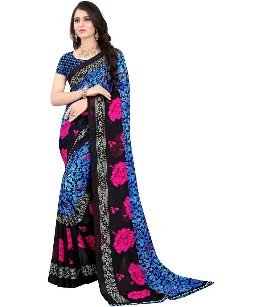     			LEELAVATI - Multicolor Georgette Saree With Blouse Piece ( Pack of 1 )