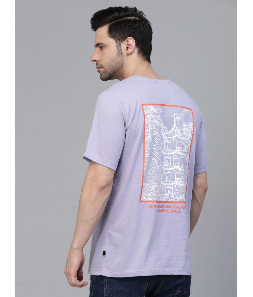     			Rigo - Purple Cotton Oversized Fit Men's T-Shirt ( Pack of 1 )