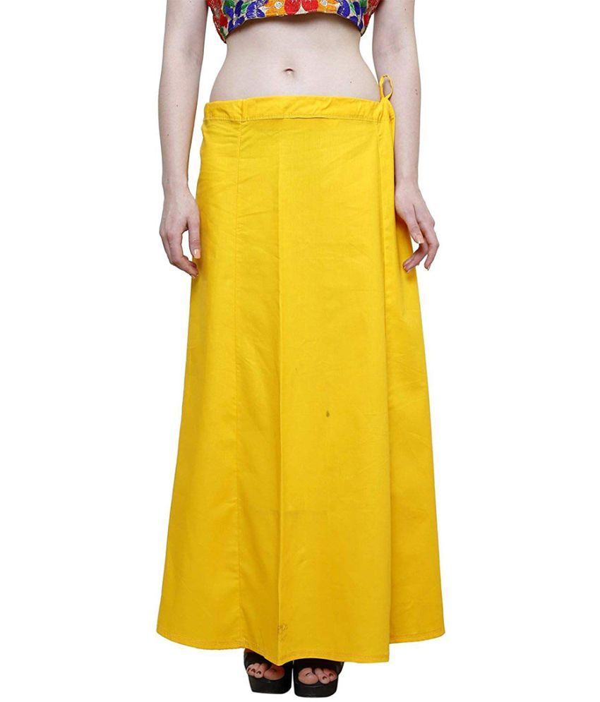     			taskin Yellow Cotton Petticoat - Single