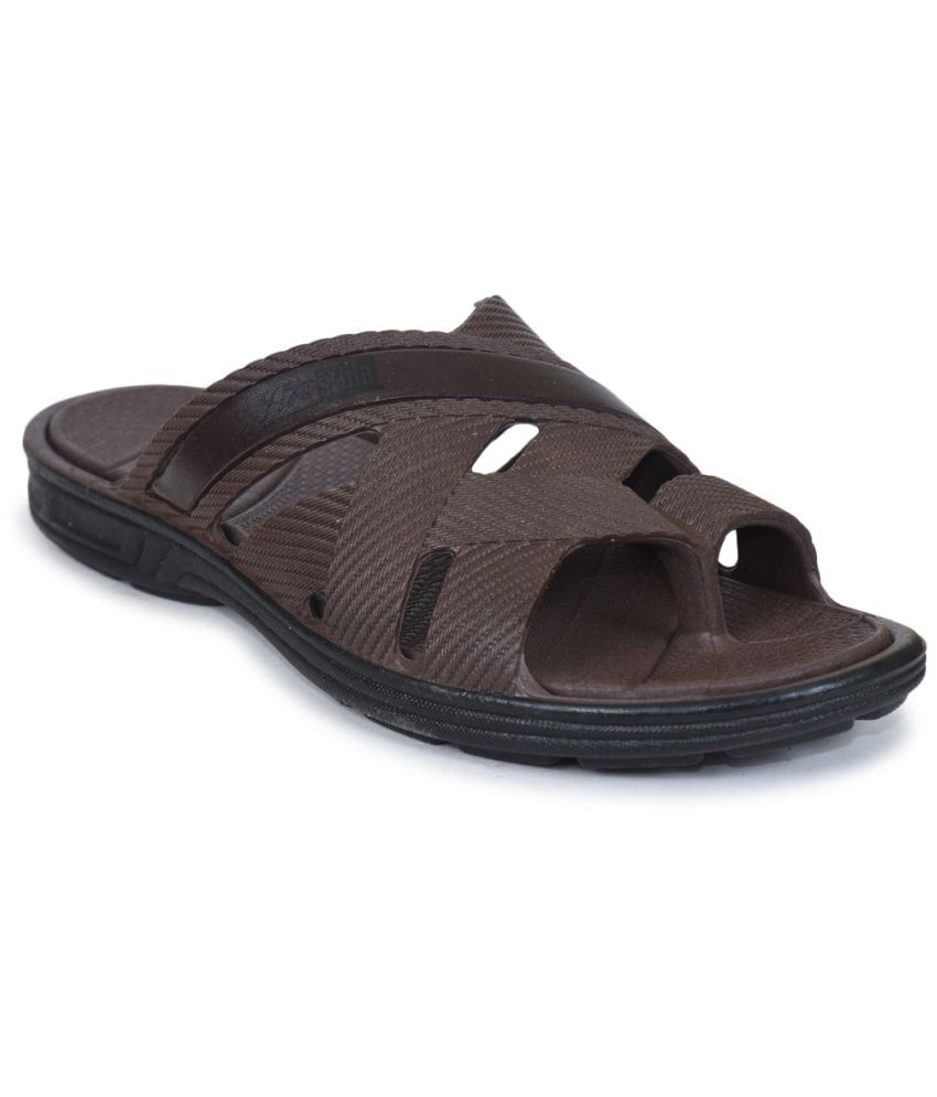     			Ajanta - Brown Men's Leather Slipper