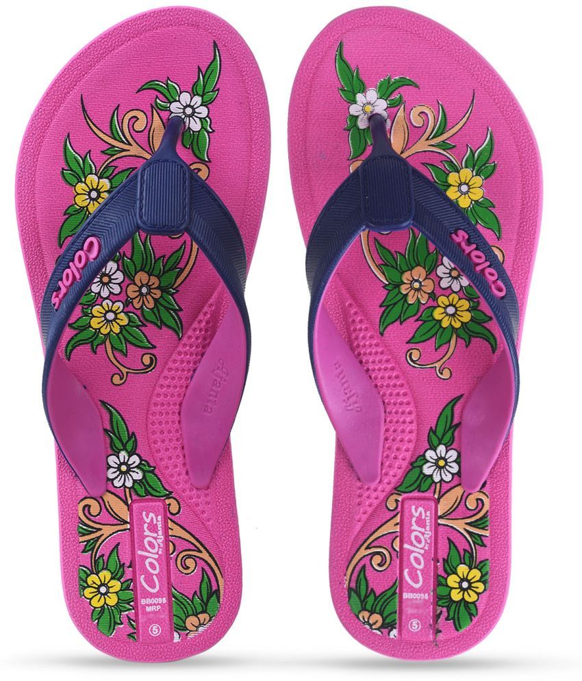     			Ajanta - Pink Women's Thong Flip Flop