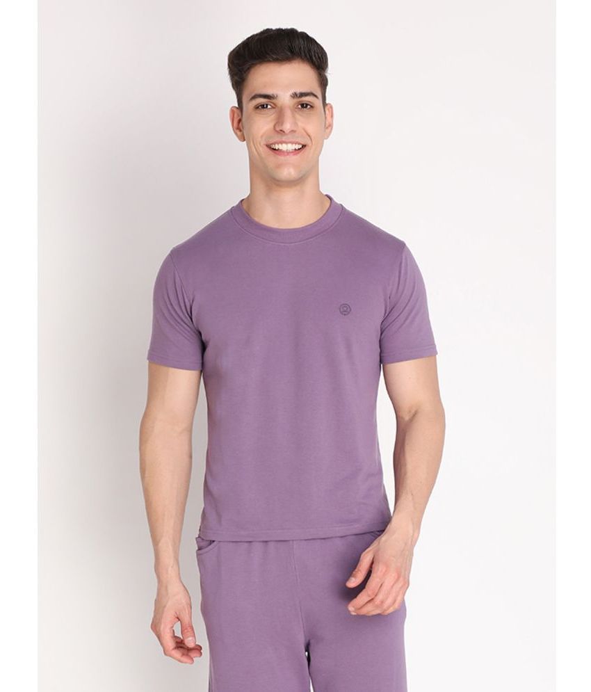     			Chkokko - Purple Cotton Blend Relaxed Fit Men's T-Shirt ( Pack of 1 )