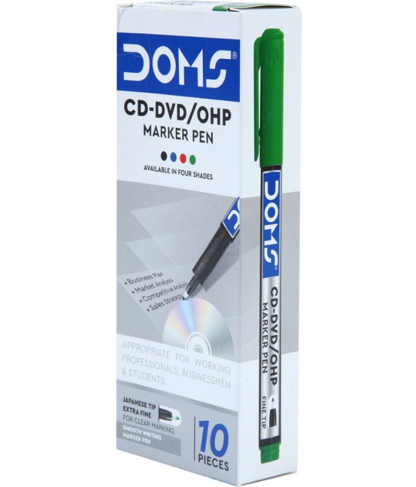     			Doms Non-Toxic Cd - Dvd/Ohp Marker (Set Of 40, Green)