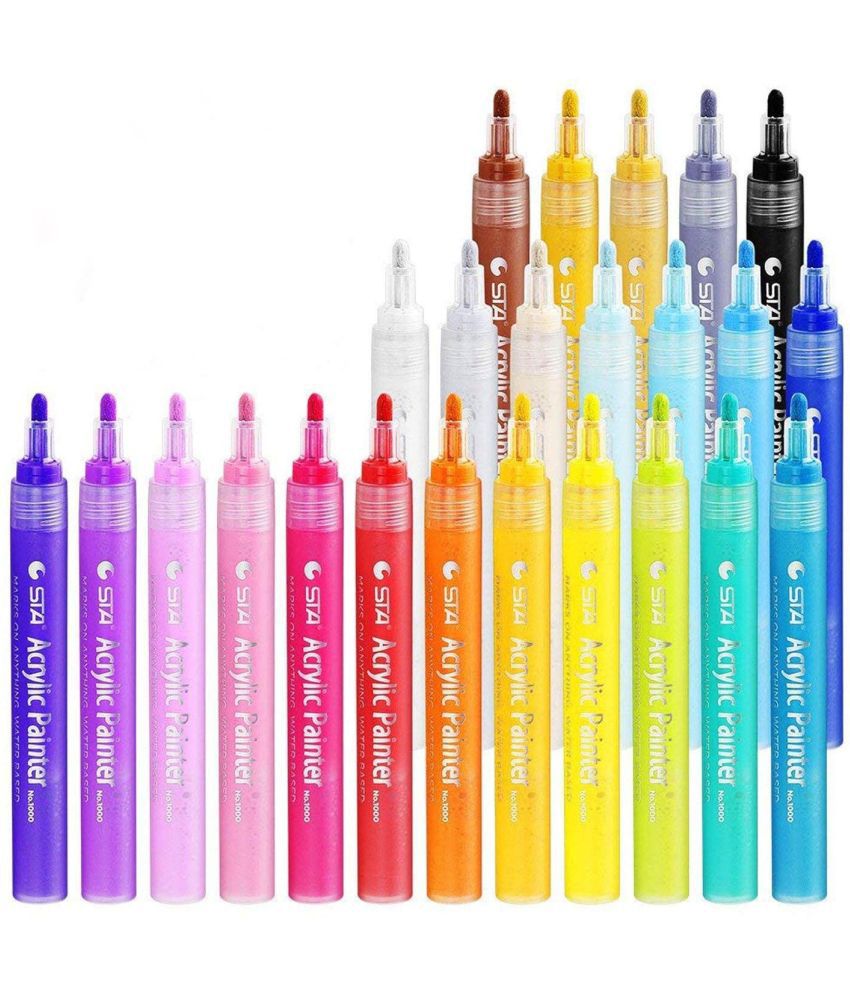     			Gifmor Sta 24 Acrylic Painter Markers Medium Point Tip (Set Of 24, Multicolor)