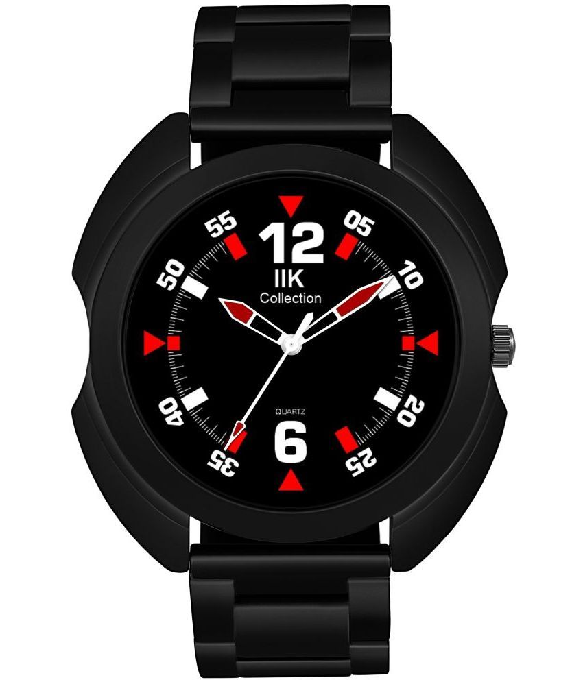     			IIK COLLECTION - Black Stainless Steel Analog Men's Watch