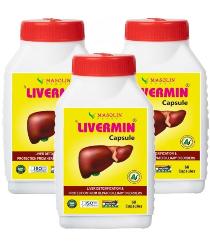     			MASOLIN HERBAL Ayurvedic Liver Detox Capsules Capsule 60 no.s Pack of 3