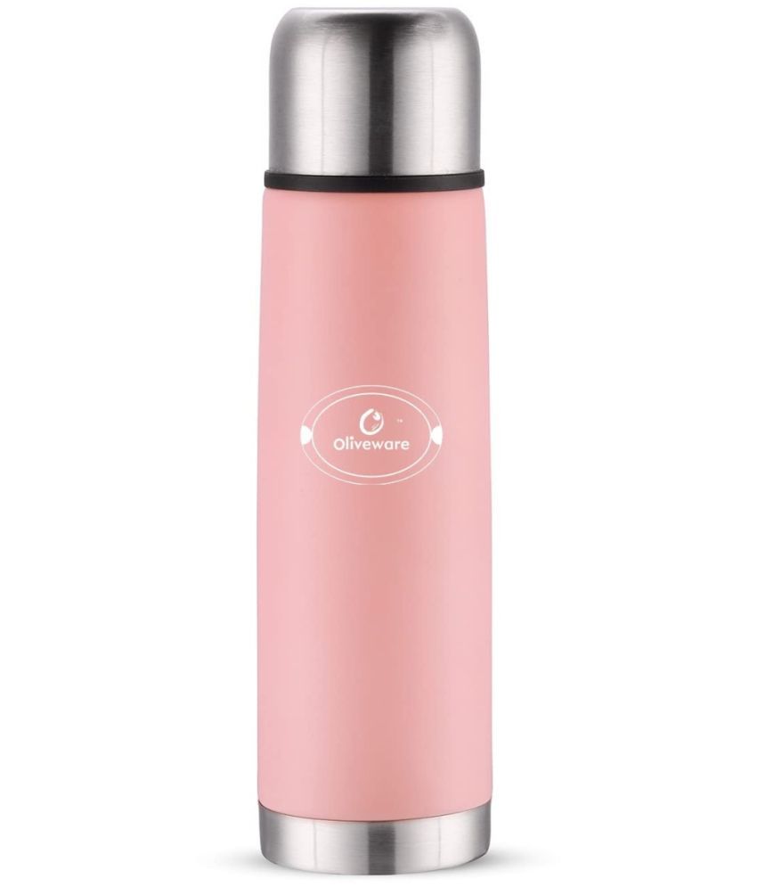     			Oliveware Pink Steel Flask ( 500 ml )