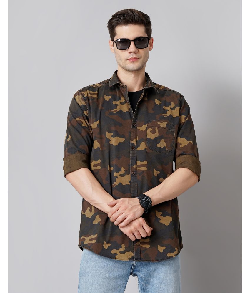     			Paul Street - Brown 100% Cotton Regular Fit Men's Casual Shirt ( Pack of 1 )