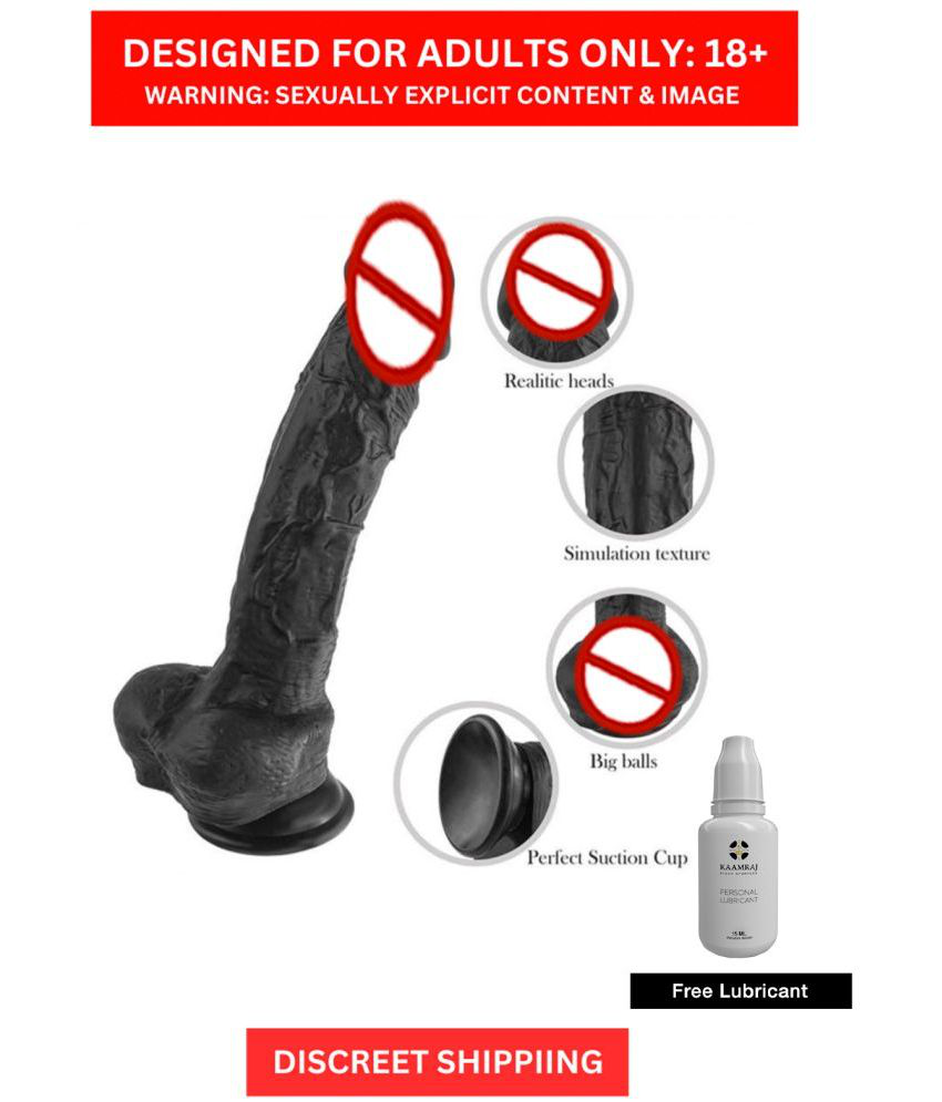     			Premium Quality Black Silicone G-spot Dildo- Like Real Skin with Strong suction Cup and Easy to Wash